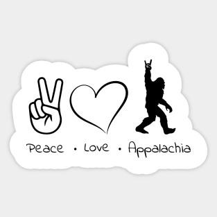 Peace Love Appalachia Sticker